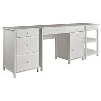 Bureau d'ordinateur Delta avec classeur et table pour imprimante