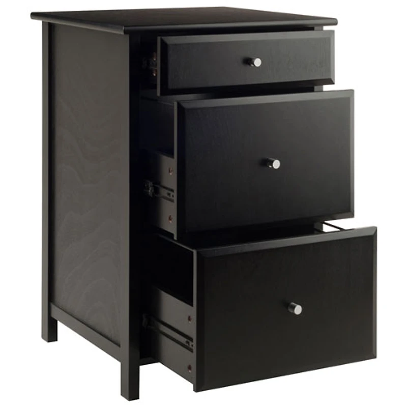 Bureau d'ordinateur Delta avec classeur et table pour imprimante - Noir