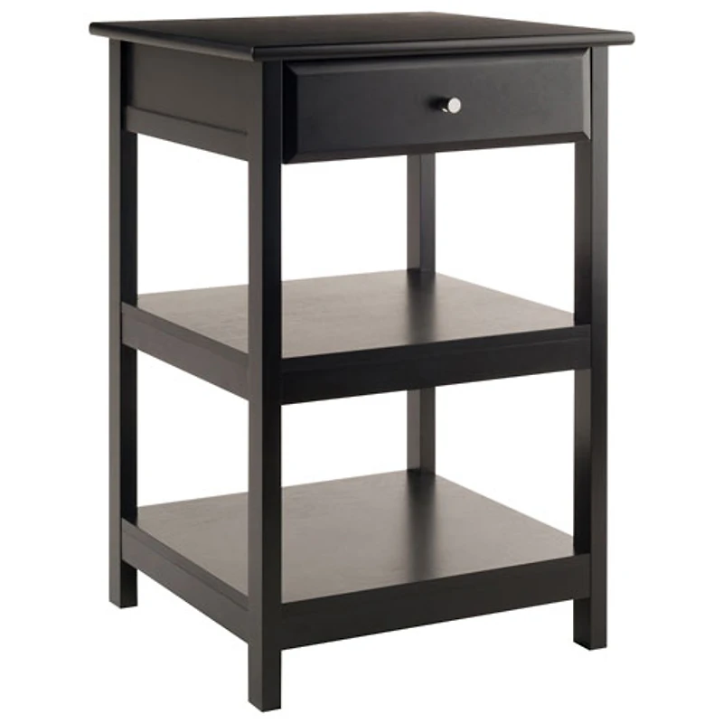 Bureau d'ordinateur Delta avec classeur et table pour imprimante - Noir