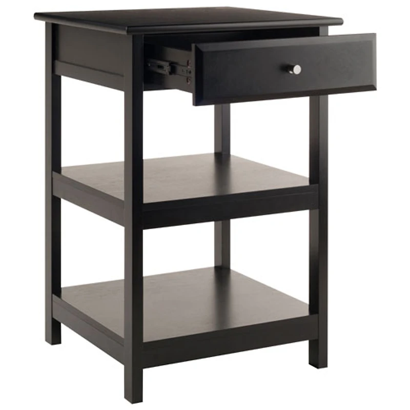 Bureau d'ordinateur Delta avec classeur et table pour imprimante - Noir