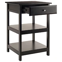 Bureau d'ordinateur Delta avec classeur et table pour imprimante - Noir