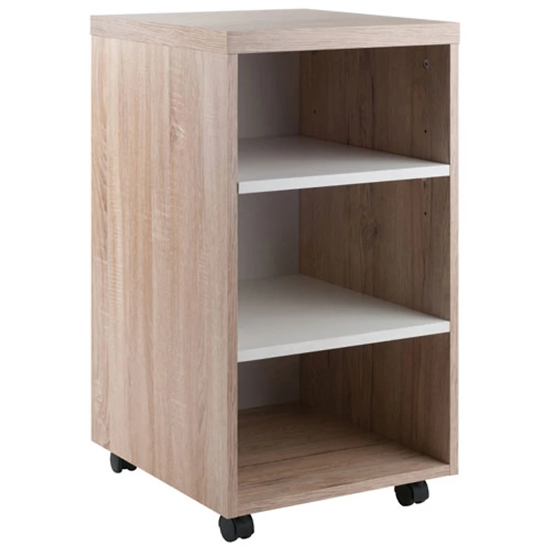 Ens. modulaire 3 pièces, table, armoire à 1 tiroir et armoire à 5 tiroirs - Blanc