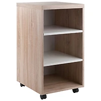 Ens. modulaire 3 pièces, table, armoire à 1 tiroir et armoire à 5 tiroirs - Blanc