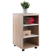 Ens. modulaire 3 pièces, table, armoire à 1 tiroir et armoire à 5 tiroirs - Blanc