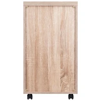 Kenner Mobile Vertical Storage Cabinet - Reclaimed Wood/White