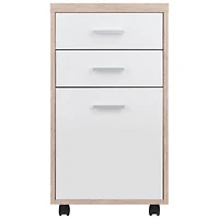 Kenner 3-Drawer Mobile Vertical File Cabinet - Reclaimed Wood/White