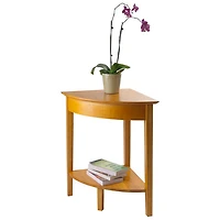 Studio 5-Piece Computer Desk, Writing Desk, Corner Table, Printer Table & File Cabinet Set - Honey