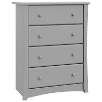 Commode à 4 tiroirs Crescent de Storkcraft - Gris galet
