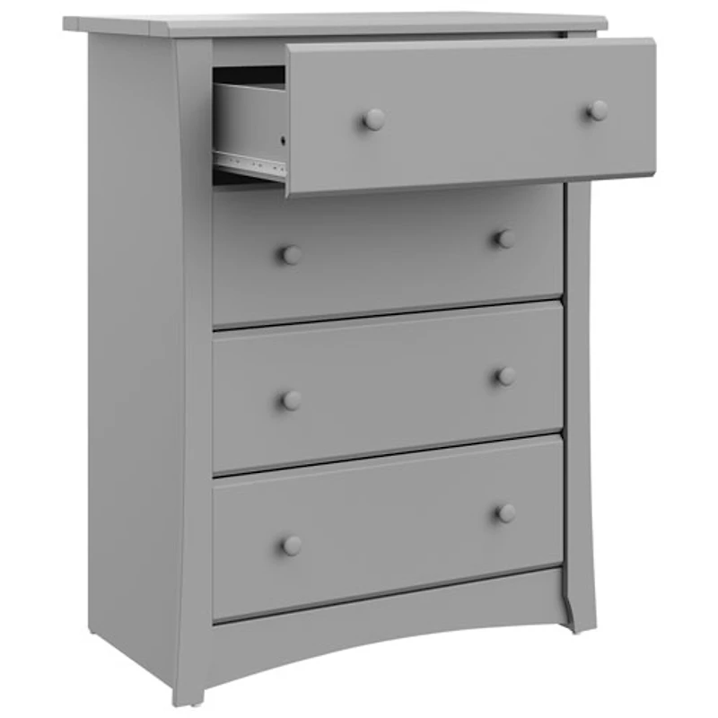 Commode à 4 tiroirs Crescent de Storkcraft - Gris galet