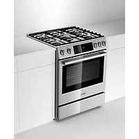 Cuisinière biénergie encastrable à 5 brûleurs avec convection véritable 4,8 pi³ 30 po de Bosch (HDI8056C) - Acier inoxydable