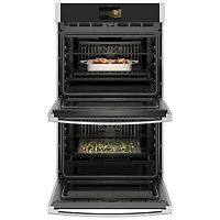 GE Profile 30" 5 Cu.Ft./5 Cu.Ft. True Convection Electric Double Wall Oven (PTD7000SNSS) - Stainless