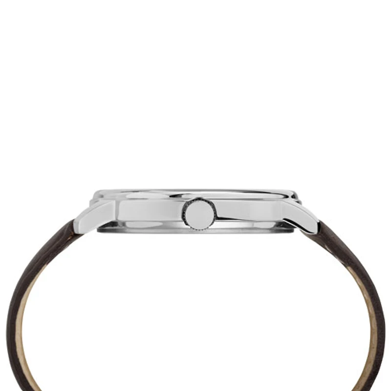 Montre décontractée de 43 mm pour hommes de Timex - Brun/Bleu/Argenté