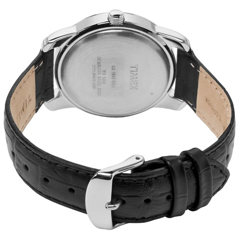 Montre décontractée de 39 mm pour hommes de Timex - Noir/Argenté