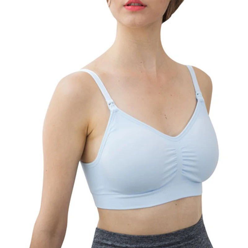 Soutien-gorge d'allaitement sans couture Jade de Modern Eternity - Très grand - Bleu poudre