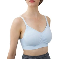 Soutien-gorge d'allaitement sans couture Jade de Modern Eternity - Très grand - Bleu poudre