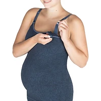 Modern Eternity Hannah Active Nursing Tank Top - Large - Navy Jacquard
