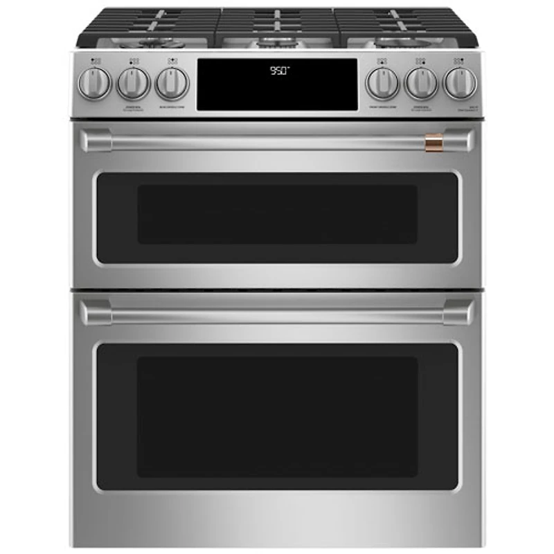 Cuisinière gaz encastrable deux fours convec. véritable autonettoyant 30 po Café (CC2S950P2MS1)-Inox