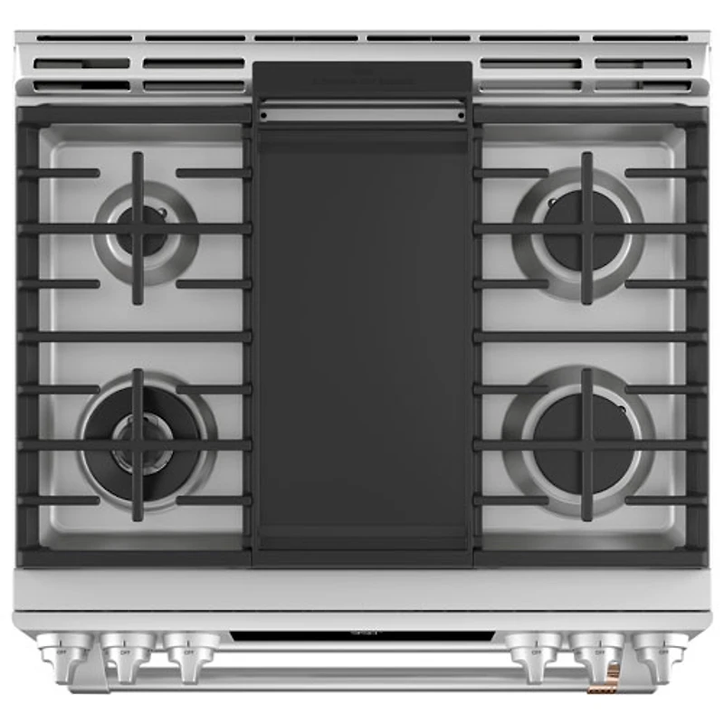 Cuisinière gaz encastrable deux fours convec. véritable autonettoyant 30 po Café (CC2S950P2MS1)-Inox