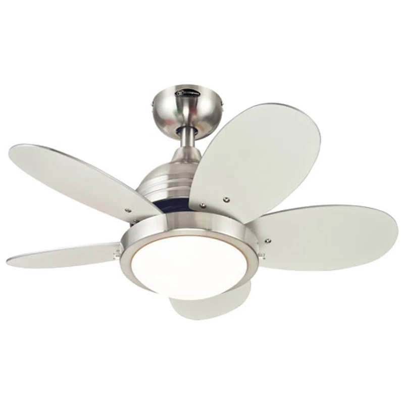 Ventilateur de plafond de 30 po Roundabout de Westinghouse Lighting - Nickel brossé
