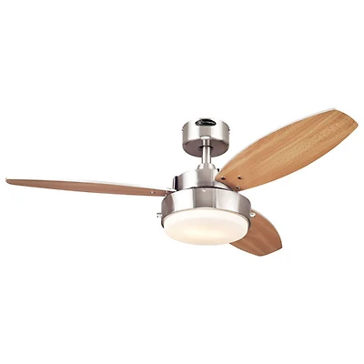 Ventilateur de plafond de 42 po en alliage de Westinghouse Lighting - Nickel brossé