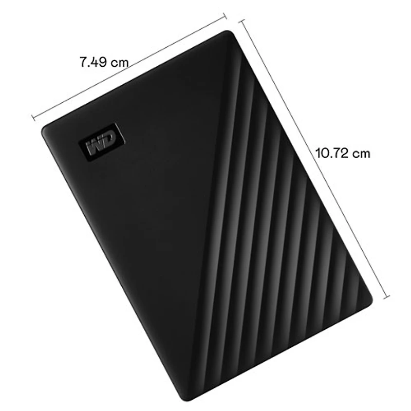 WD My Passport 5TB USB Portable External Hard Drive (WDBPKJ0050BBK-WESN) - Black