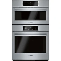 Bosch 30" Self-Clean True Convection Electric Combination Wall Oven (HBL8753UC) - Stainless Steel