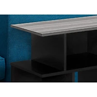 Table d'appoint rectangulaire contemporaine avec tablettes de Monarch - Noir