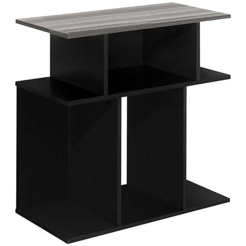 Table d'appoint rectangulaire contemporaine avec tablettes de Monarch - Noir