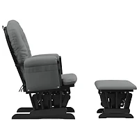 Storkcraft Hoop Glider and Ottoman Set - Black