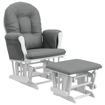 Ensemble avec fauteuil coulissant et pouf Storkcraft Hoop - Gris caillou