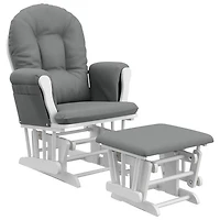 Ensemble avec fauteuil coulissant et pouf Storkcraft Hoop - Gris caillou
