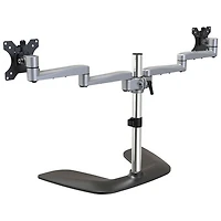 StarTech 32" Dual Arm Ergonomic Monitor Desk Stand - Black/Silver