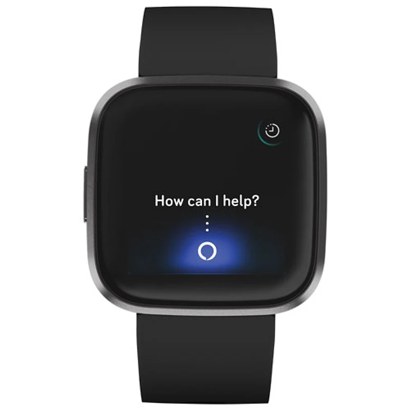 Montre intelligente Versa 2 de 40 mm Fitbit avec suivi de fréquence cardiaque et Alexa Amazon - Noir