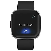 Montre intelligente Versa 2 de 40 mm Fitbit avec suivi de fréquence cardiaque et Alexa Amazon - Noir