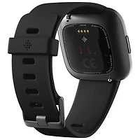 Montre intelligente Versa 2 de 40 mm Fitbit avec suivi de fréquence cardiaque et Alexa Amazon - Noir