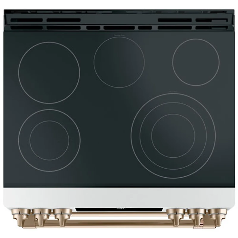 Café 30" True Convection Double Oven Slide-In Smooth Top Electric Range (CCES750P4MW2) - Matte White