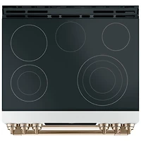 Café 30" True Convection Double Oven Slide-In Smooth Top Electric Range (CCES750P4MW2) - Matte White