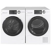 Laveuse à vapeur à chargement frontal de 2,8 pi³ de GE (GFW148SSMWW) - Blanc