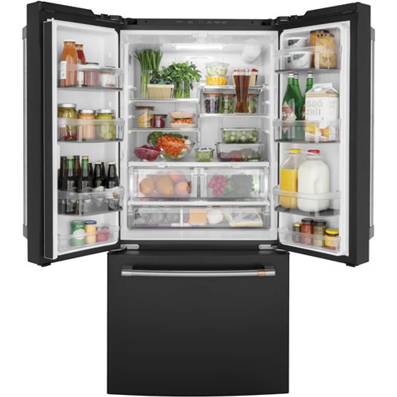Café 33" 18.6 Cu. Ft. Counter-Depth French Door Refrigerator (CWE19SP3ND1) - Matte Black