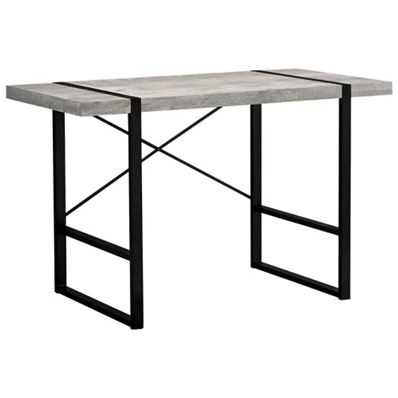 Bureau d'ordinateur contemporain de Monarch - Gris/noir