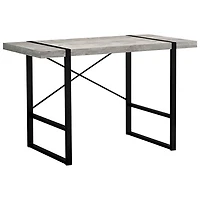 Bureau d'ordinateur contemporain de Monarch - Gris/noir