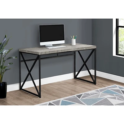 Bureau d'ordinateur de Monarch - Gris chic/Noir