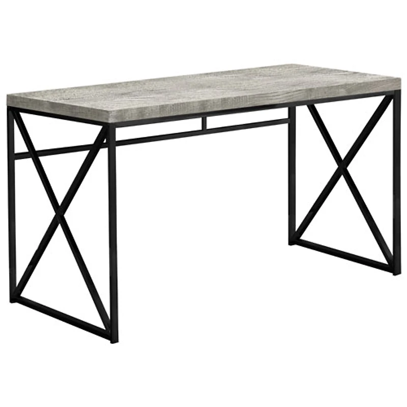 Bureau d'ordinateur de Monarch - Gris chic/Noir