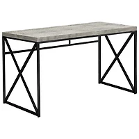Bureau d'ordinateur de Monarch - Gris chic/Noir