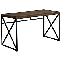 Bureau d'ordinateur de Monarch - Brun/Noir