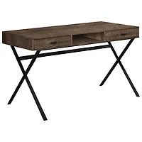 Bureau d'ordinateur avec tiroirs et tablette de Monarch - Brun/Noir