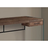 Bureau d'ordinateur avec tiroir de Monarch - Brun/Verre