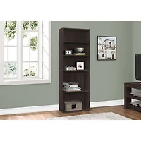 Monarch 72" 5-Shelf Bookcase - Cappuccino
