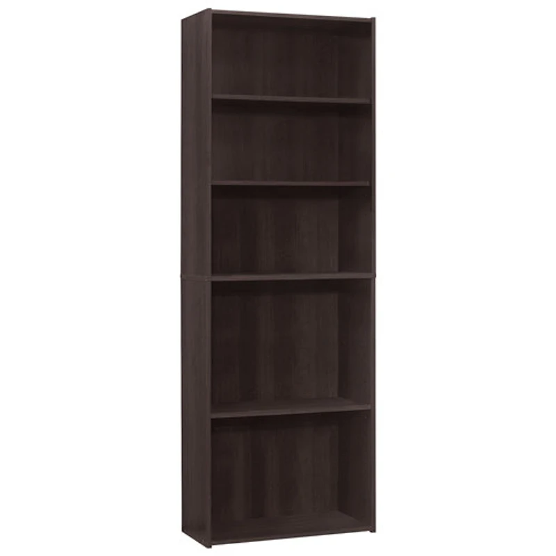 Monarch 72" 5-Shelf Bookcase - Cappuccino