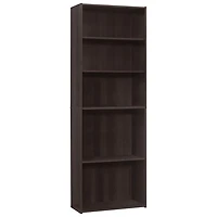 Monarch 72" 5-Shelf Bookcase - Cappuccino